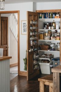 a well organized kitchen pantry